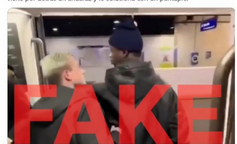 VÍDEO VIRAL sobre un altercat en el metre de Barcelona va ser en realitat un  FAKE filmat a París