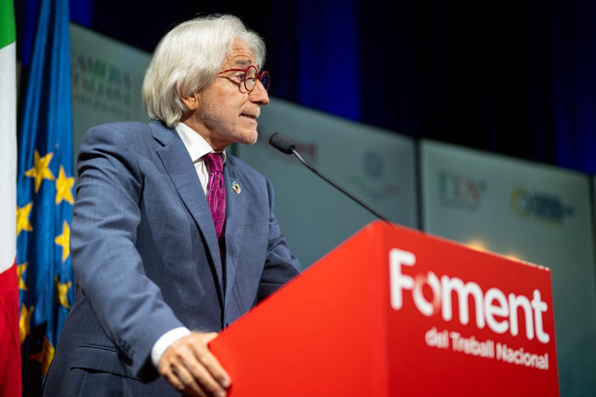 El presidente de Foment del Treball, Josep Sánchez Llibre, en un coloquio.