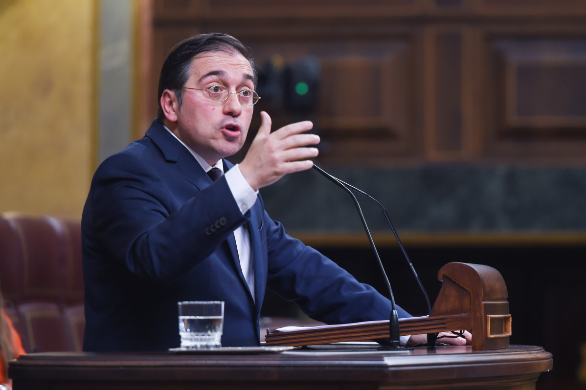 Archivo - El ministro José Manuel Albares en el Congreso