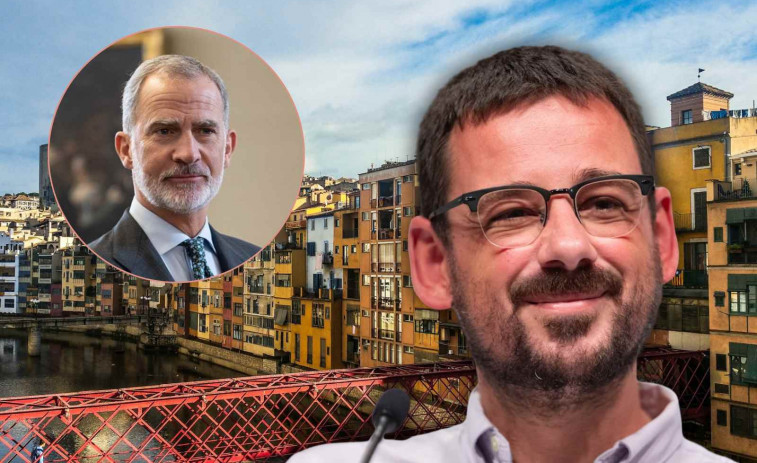 Col·loquen a Felip VI a la sala de plens de Girona… i ho fan amb fotos del 1-O