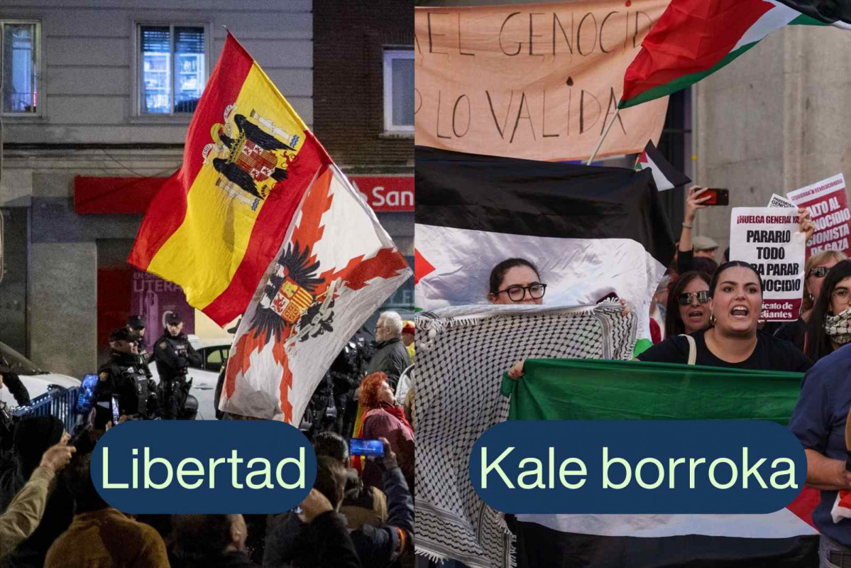 Protestas en Ferraz y en La Vuelta   Fotomontaje de CANVA