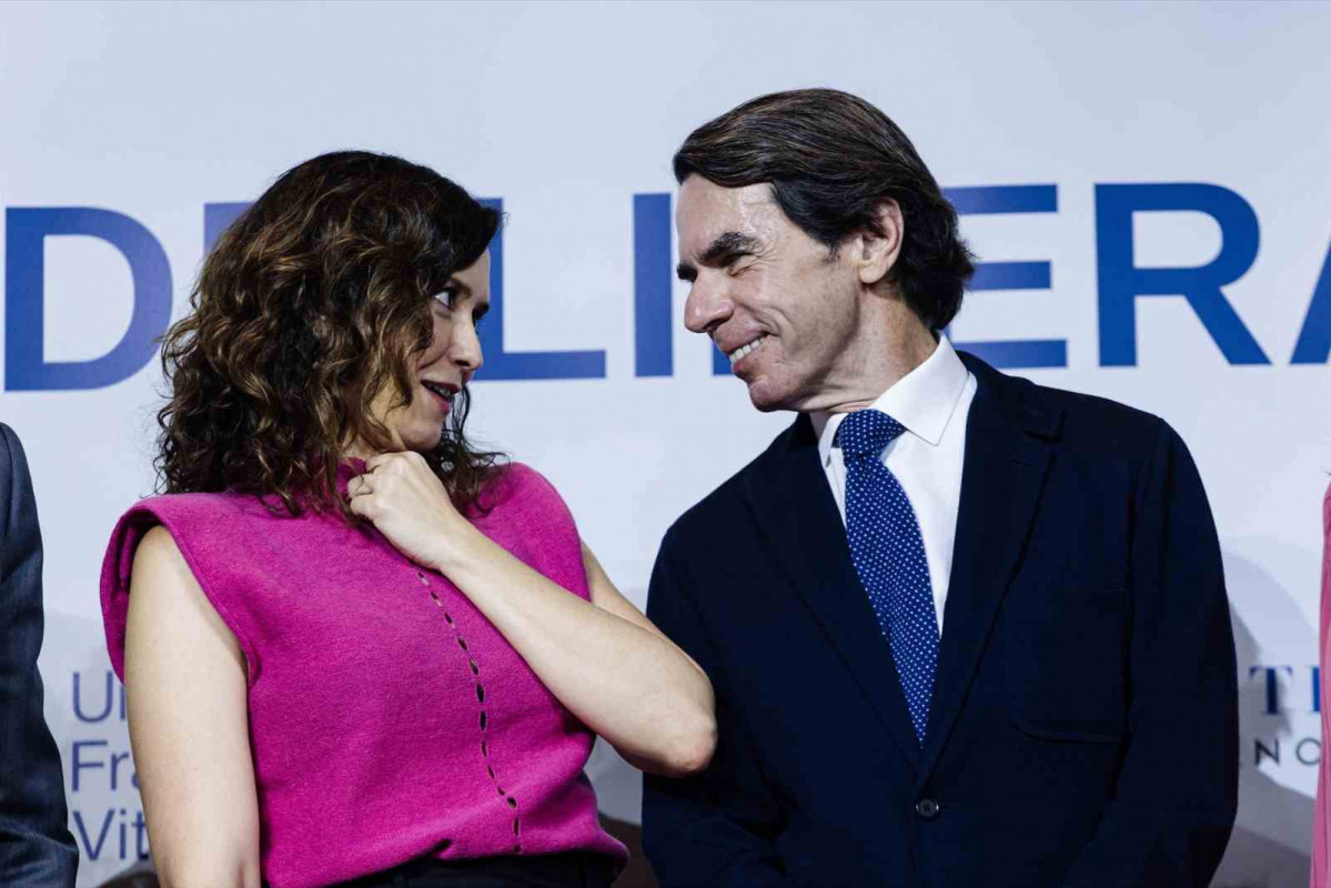 Isabel Díaz Ayuso y José María Aznar   EP