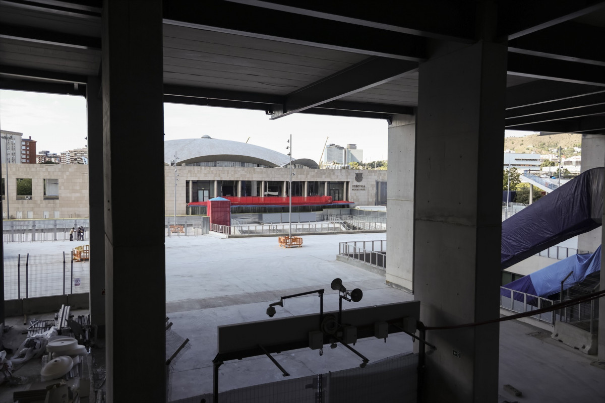 EuropaPress 6975806 views of the construction work on the spotify camp nou stadium on september