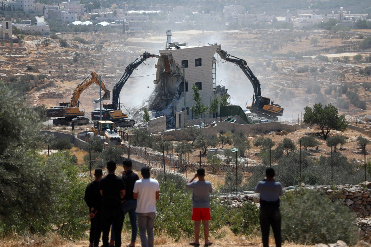 EuropaPress 6984204 bethlehem july 14 2025    israeli excavators demolish palestinian house in