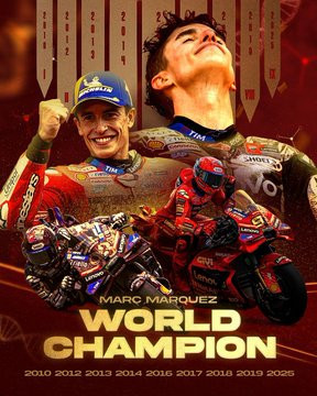 Marc Márquez aconsegueix el seu setè campionat en MotoGP i el novè títol mundial en total