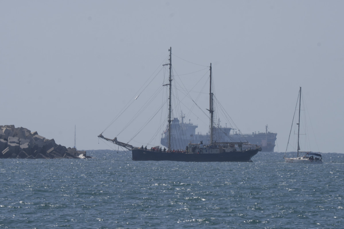 EuropaPress 6997534 02 october 2025 israel ashdod vessels of the sumud flotilla enter ashdod