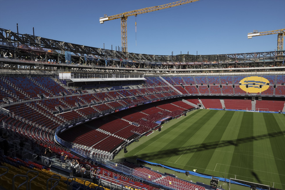 EuropaPress 6975930 views of the construction work on the spotify camp nou stadium on september