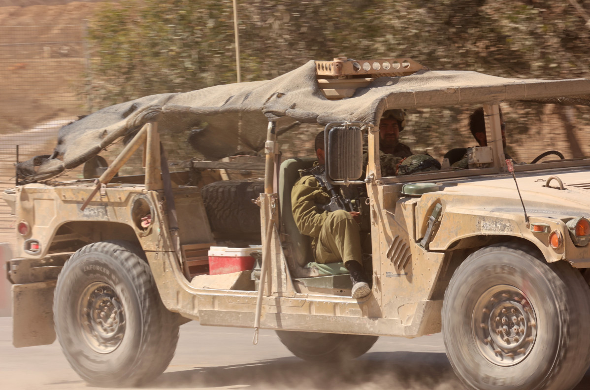 EuropaPress 7014187 sderot set 2025 an israeli military vehicle is seen on the israeli
