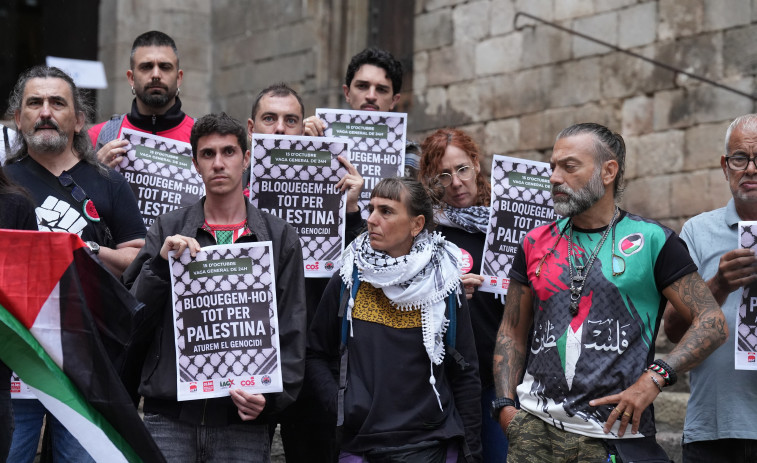 Els sindicats catalans criden a la vaga general malgrat el pla de pau a Gaza, que veuen 