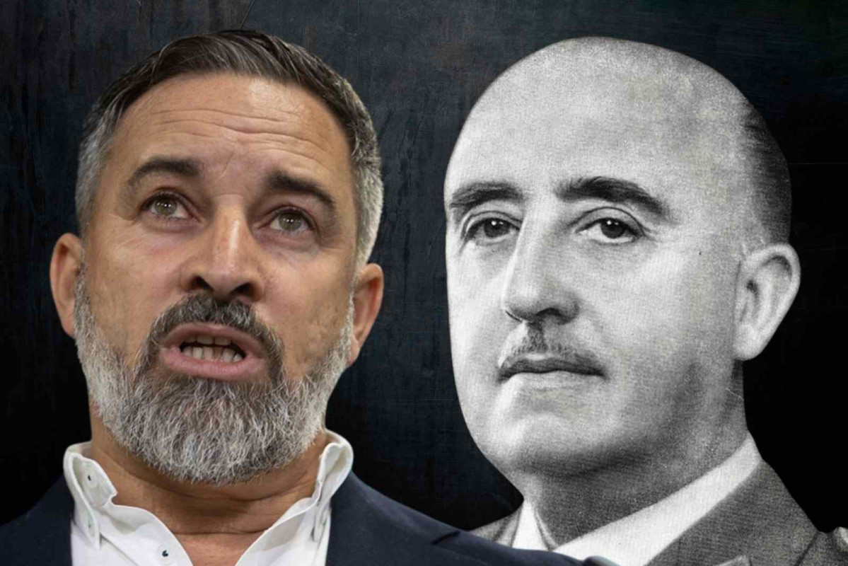 Santiago Abascal y Francisco Franco   Fotomontaje de CANVA