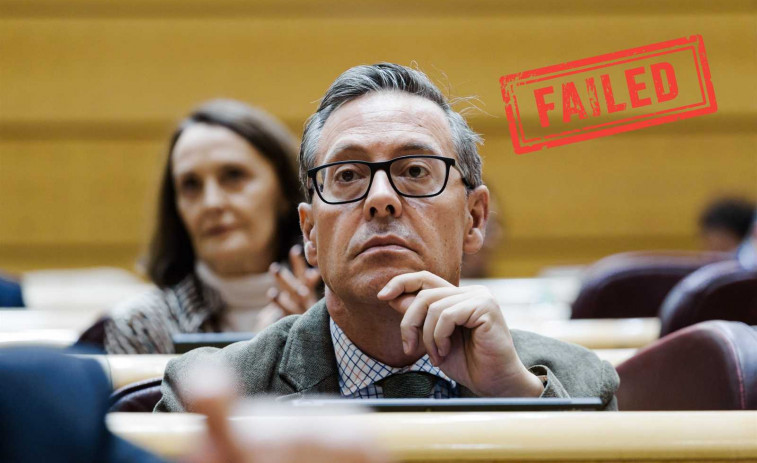 VÍDEO | Fracàs estrepitós d'Alfonso Serrano: les imatges que deixen en evidència al Senat