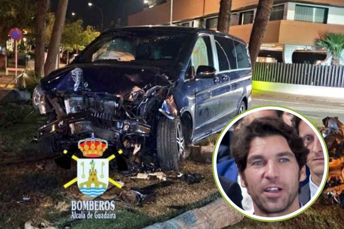 Coche estrellado de Cayetano Rivera   EUROPA PRESS