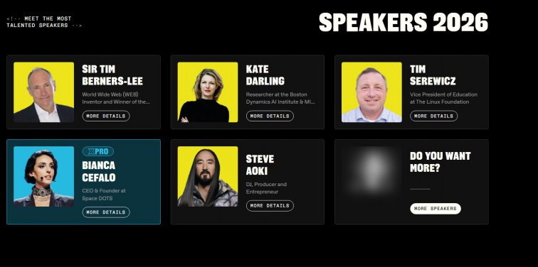 Llesta de convidats disponible! Tim Berners-Lee i Steve Aoki lideren el cartell del Talent Arena 2026 a Barcelona