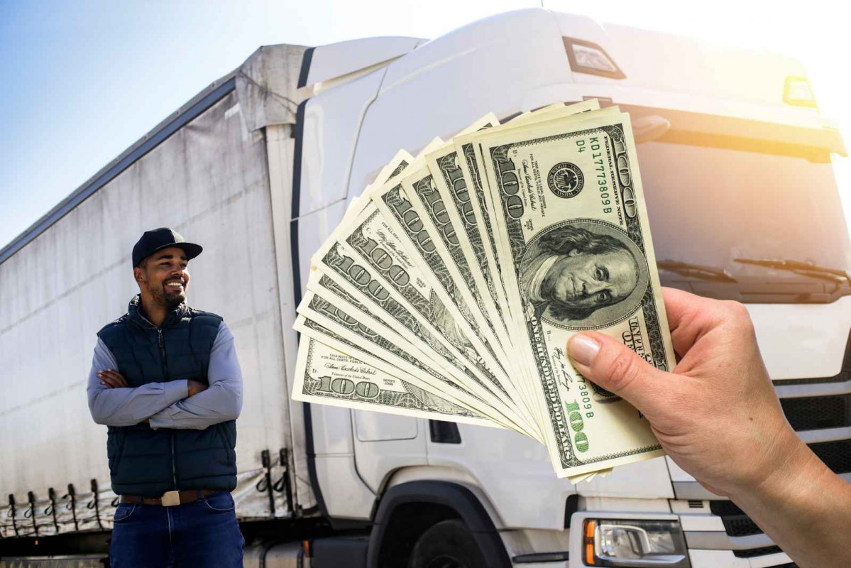 Dinero, camión