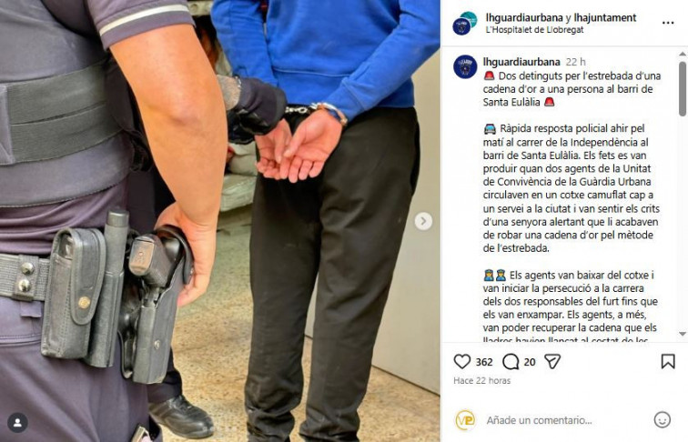 Dos arrestats a Santa Eulàlia després d’un robatori violent d’una cadena d’or recuperada per la policia