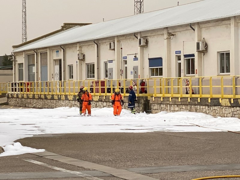 Simulacro en una empresa de Lleida