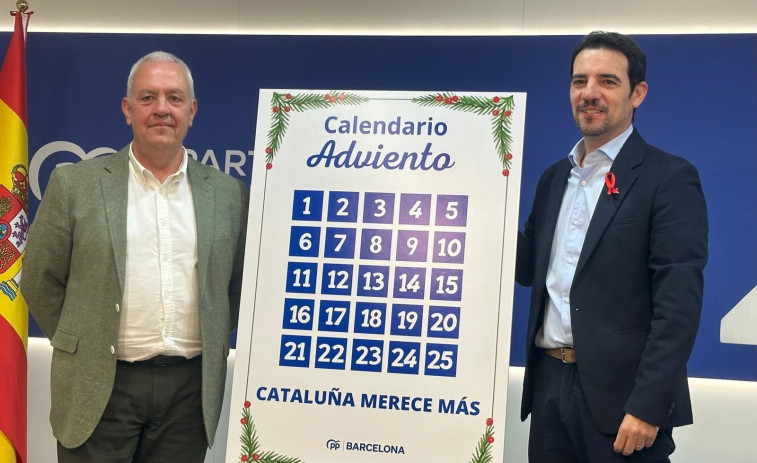 El PP català llança un calendari d'advent amb propostes sota el lema 'Catalunya mereix més