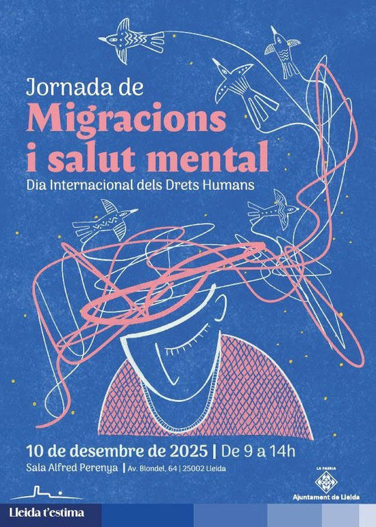 Cartel de las jornadas de Migracions i salut mental de Lleida