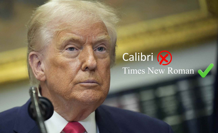 La nova jugada de Trump: el seu Govern declara “woke” a la font Calibri i ordena tornar a Times New Roman