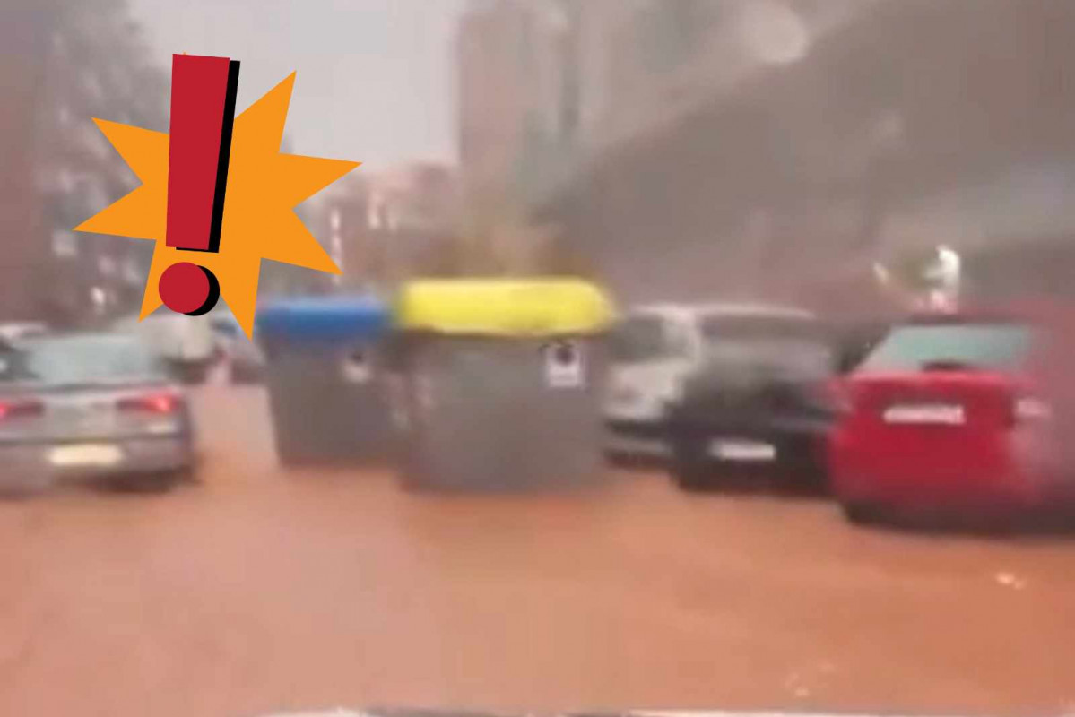 Badalona inundada   Imagen compartida por Badalonisme  @ivnortga en X