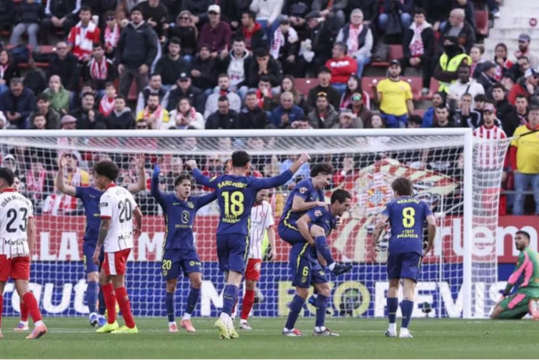 L'Atlètic de Madrid s'imposa per 0-3 al Girona en Montilivi i reforça el seu pols per La Lliga