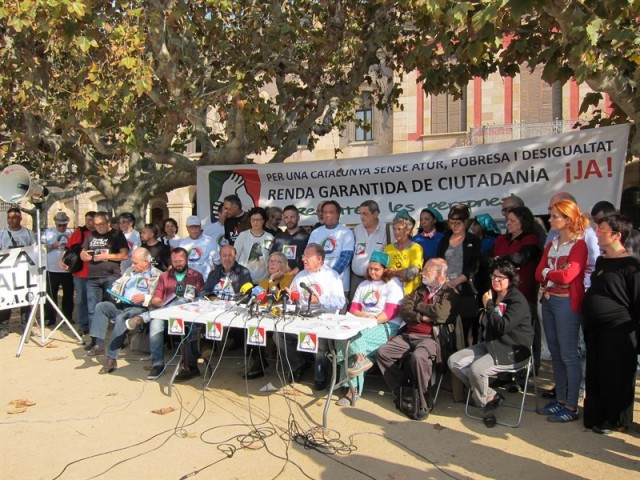 Entitats i sindicats demanen que els Pressupostos del Govern incloguin la renda garantida