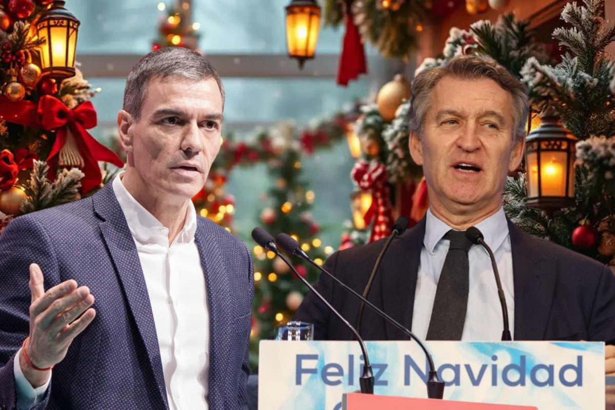 Pèdro Sánchez y Alberto Núñez Feijóo   NAVIDAD