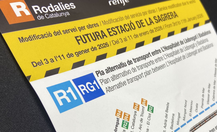 Les obres de la Sagrera tallen les línies R1 i RG1 entre Badalona i l’Hospitalet