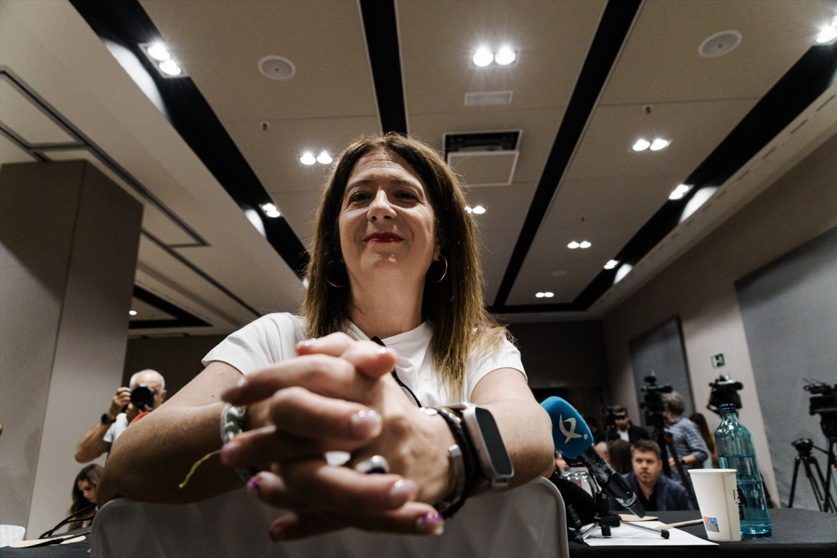 EuropaPress 6773641 exmilitante socialista leire diez rueda prensa hotel novotel junio 2025