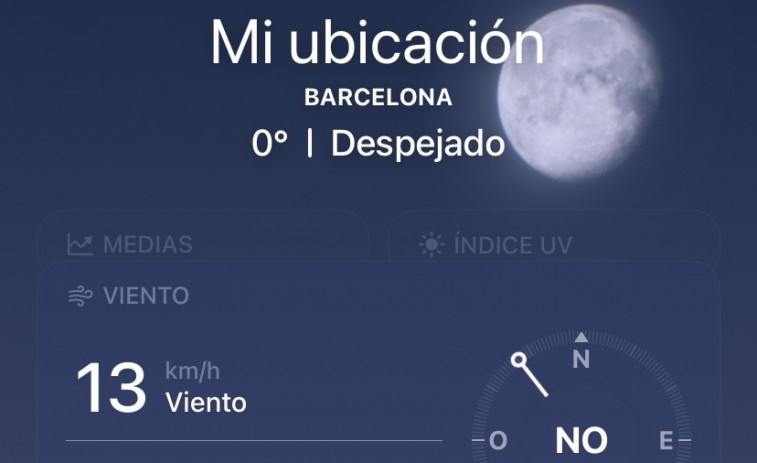 Barcelona a -5 °C: el vent congela la matinada
