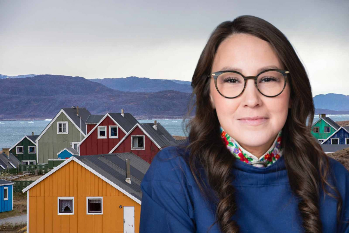 Municipio de Kujalleq y su alcaldesa, Malene Vahl Rasmussen   CANVA   LinkedIn   Franz Schallmeiner de Getty Images