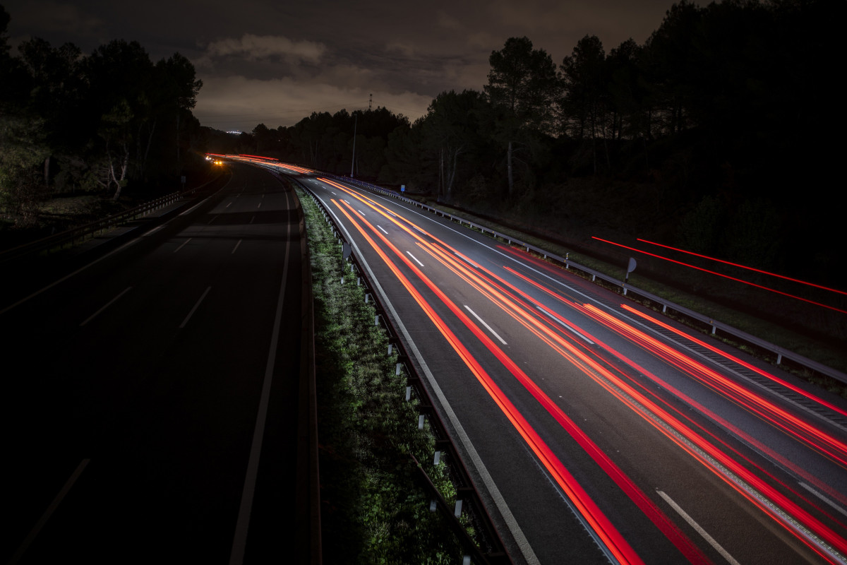 Corte de la AP-7 en sentido sur entre Sant Sadurní d'Anoia y Gelida, a 21 de enero de 2026, en Martorell, Barcelona, Catalunya (España).
