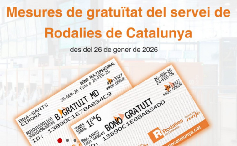 Renfe activa els abonaments gratuïts en Rodalies i mitjana distància per a compensar incidències