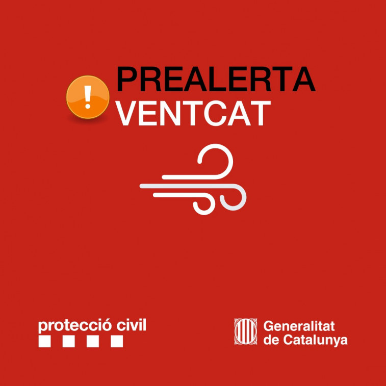 Protecció Civil activa la prealerta per vent en el litoral i prelitoral central de Catalunya