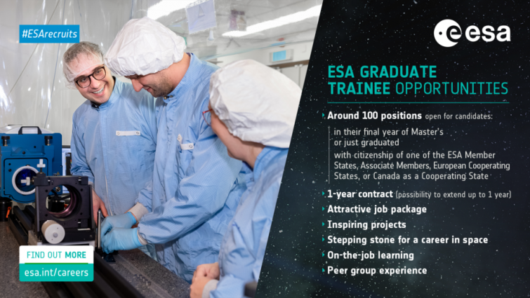 L'Agència Espacial Europea busca talent: tot sobre el Graduate Trainee Programme