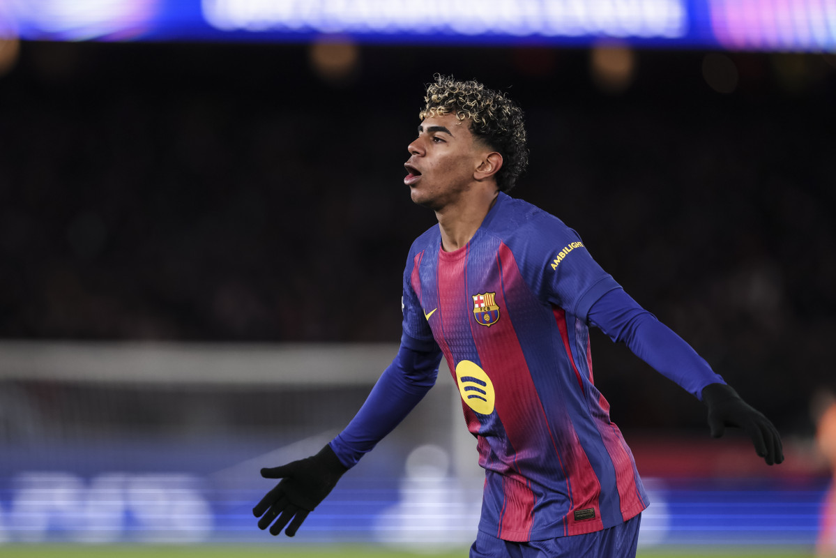 EuropaPress 7251476 lamine yamal of fc barcelona celebrates goal during the uefa champions