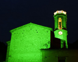 La Iglesia de Collbató se ilumina de verde este miércoles por el Día Mundial contra el Cáncer