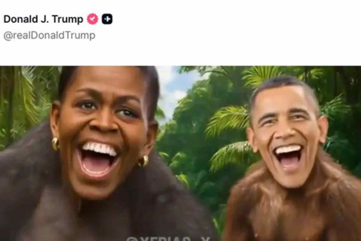 Imagen racista publicada por Trump en Truth Social