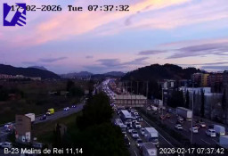 Importantes retenciones en los accesos a Barcelona desde el Baix Llobregat en plena hora punta