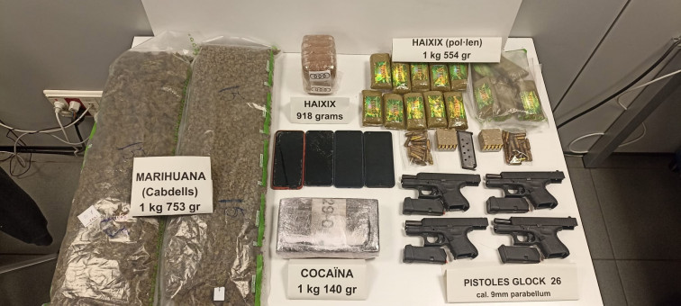 Detingut en la Mina un narcotraficant amb armes de foc i droga valorada en 100.000 euros
