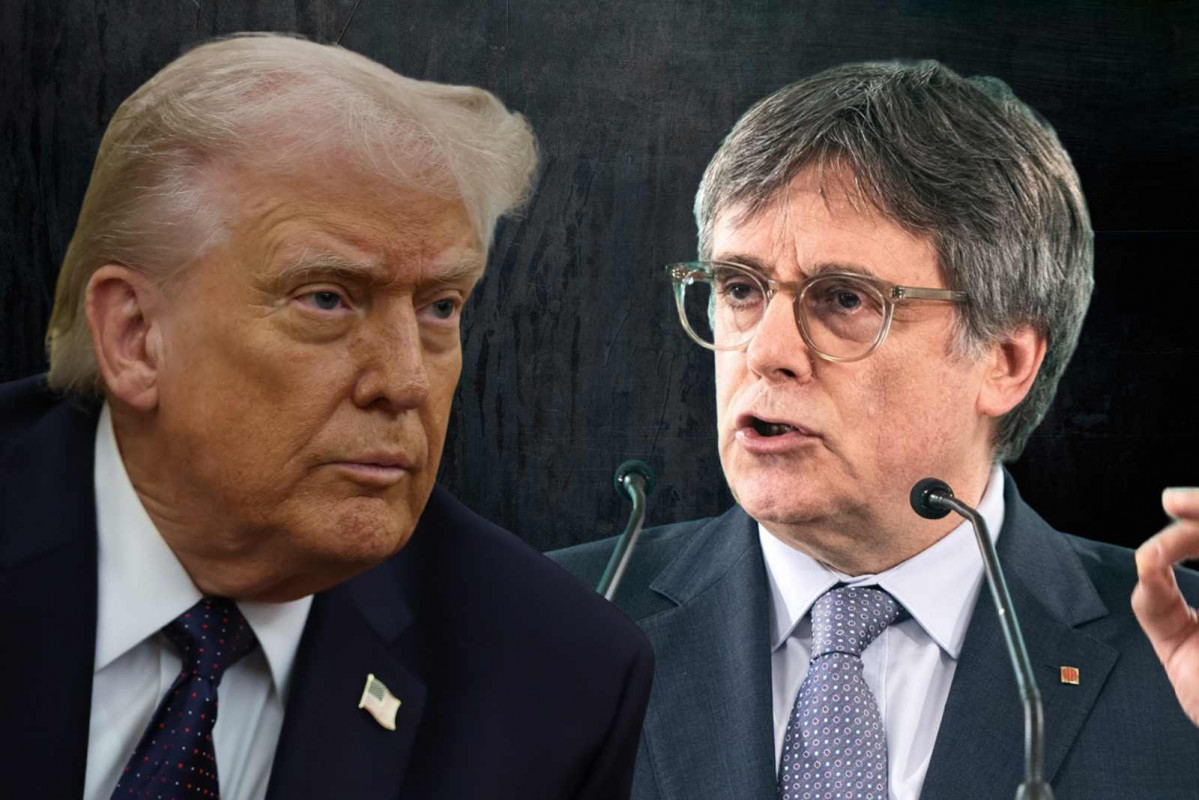 Donald Trump y Carles Puigdemont   CANVA   EUROPA PRESS