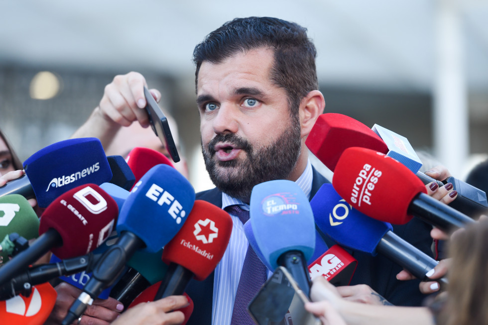 EuropaPress 7009280 presidente iustitia europea luis maria pardo atiende medios llegada