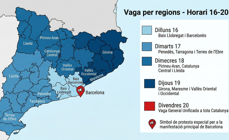 Catalunya paralitza l'ensenyament: una vaga per zones i dies que exigeix ràtios i salaris dignes
