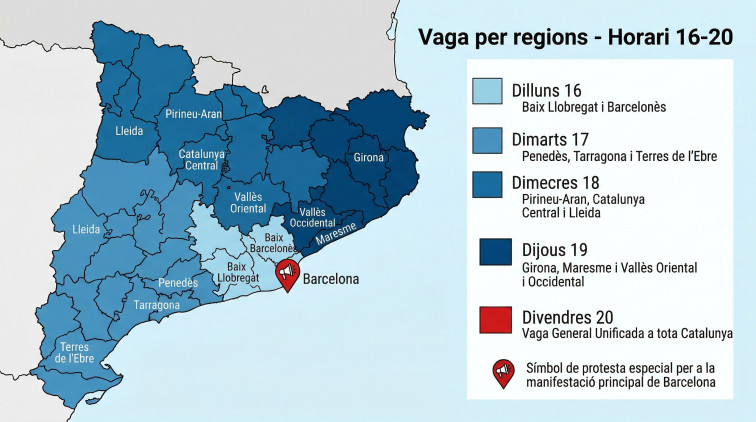 Catalunya paralitza l'ensenyament: una vaga per zones i dies que exigeix ràtios i salaris dignes