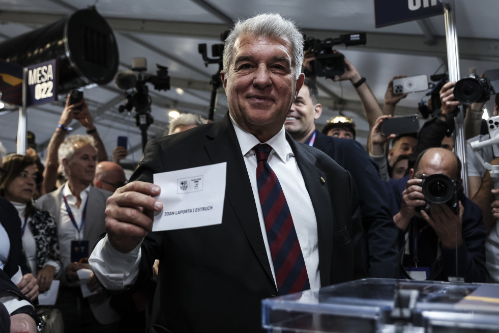 EuropaPress 7368372 candidato presidencia fc barcelona joan laporta jornada electoral 15 marzo