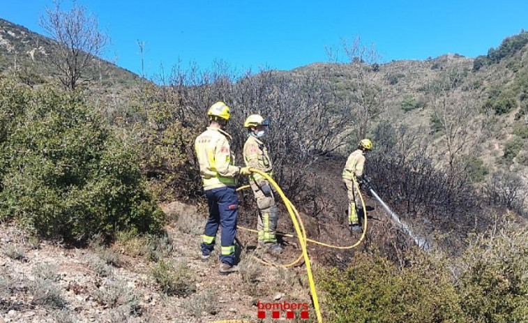 Estabilitzat un incendi de matoll a Berga després d'afectar 1.200 m²