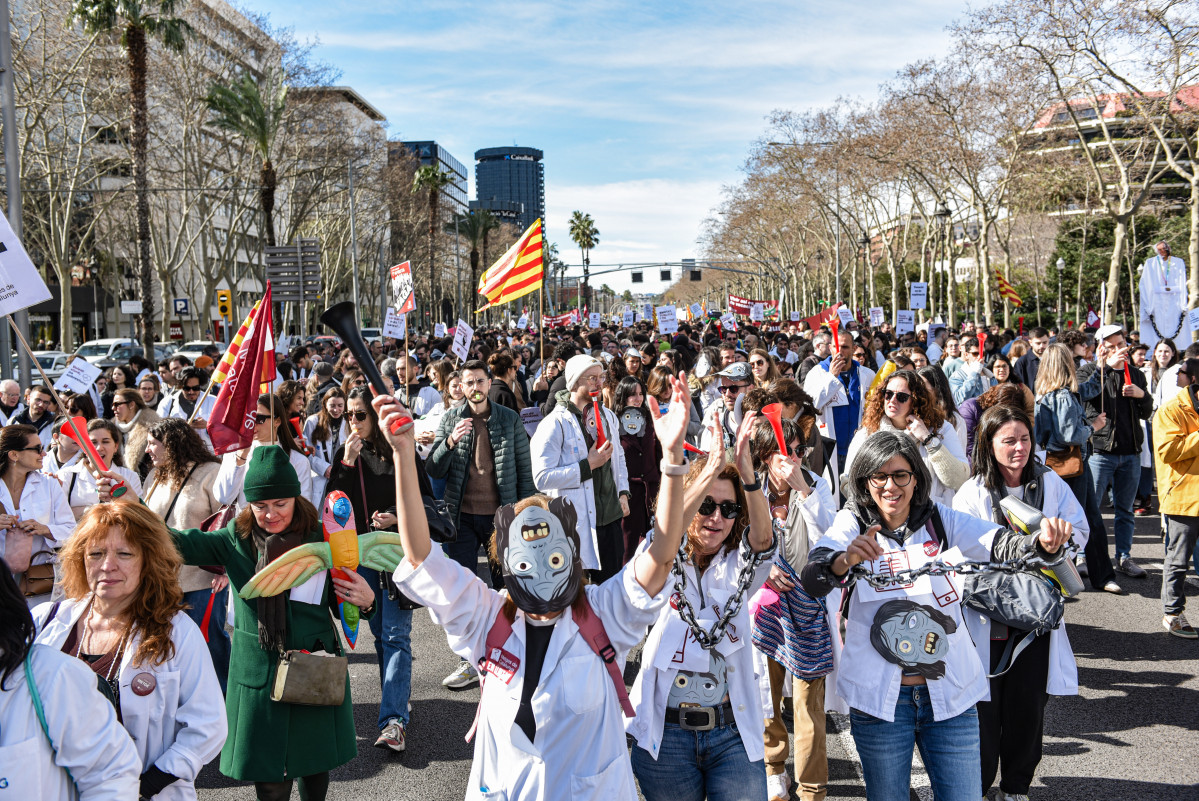 EuropaPress 7308280 medicos marcha motivo huelga general sector medico 20 febrero 2026