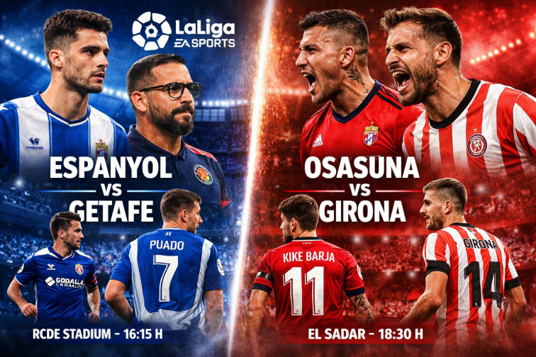 L'Espanyol busca remuntar davant el Getafe i l'Osasuna es mesura al Girona en una jornada clau de la Lliga