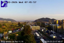 Importantes retenciones de tráfico en el Baix Llobregat en los principales accesos a Barcelona