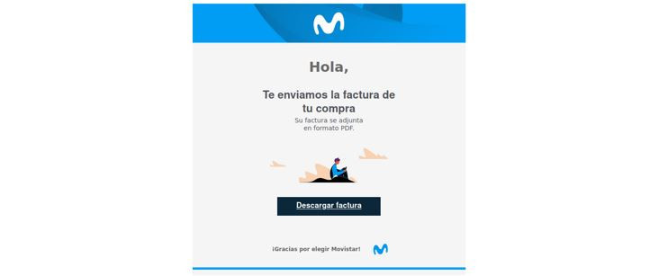 Alerten d'una campanya que suplanta a Movistar amb falses factures per a instal·lar troians